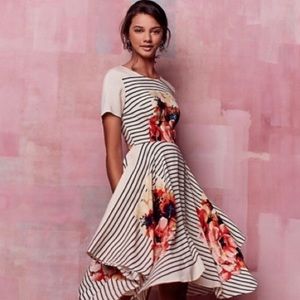 Anthropologie Floral Dress w/ short sleeves